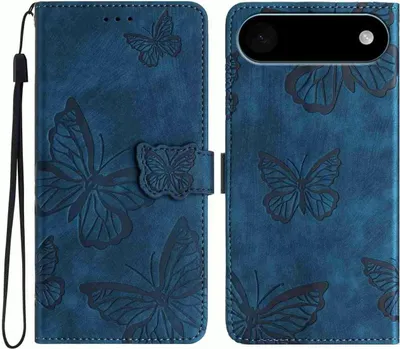 Produktbild von Mobigear Butterfly iPhone Air Hülle Klapphülle Geldbörse - Blau