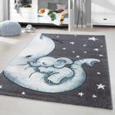 Produktbild von Homebyhome Kinderzimmer Teppich, Kinderteppich, Jungen Teppich Trendmuster Rechteckig und Rund Weich, Grösse: 120x170 cm