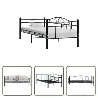 Obrázok produktu pre The Living Store Rám postele čierny kov 90 × 200 cm