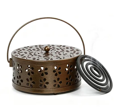 Produktbild von Mückenspirale Halter,Anti Mückenspirale Box,Räucherspiralen Halter,Beweglicher Moskito Spulenhalter, Räucherstäbchenhalter, Moskito Spulenhalter Eisen