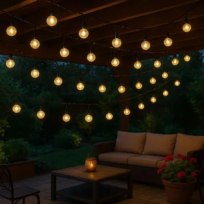 Produktbild von Solar Lichterkette, 40x LED Kugel, Gartendeko