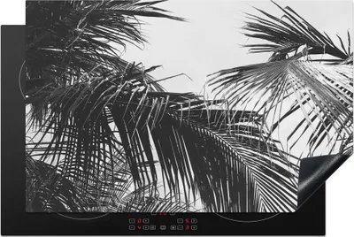 Produktbild von KitchenYeah© Herdabdeckplatte Palmwedel - Natur - Vintage - Palme , 81x52cm, Küche Deko, Glaskeramikkochfeld Herdabdeckung, Abdeckplatte fùr Kochfeld
