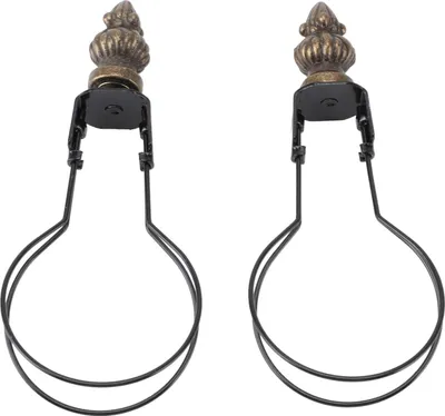 Image de 2pcs Adaptateur de clip d'ampoule Modern Stylish Metal Lampshade Holder Adapter Clip On Lampshade Adapter for Living Room Bedroom Black (Adaptateur d'abat-jour en métal pour le salon et la chambre à coucher)