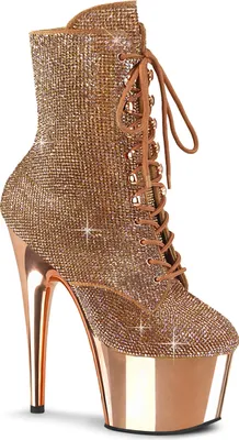 Produktbild von ADORE-1020CHRS Damen Booties von Pleaser, Roségold , EU 35, US 5