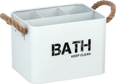 Produktbild von WENKO Bad Box GARA Aufbewahrung 4 Fächer Organizer Gäste WC Accessoires Küchen