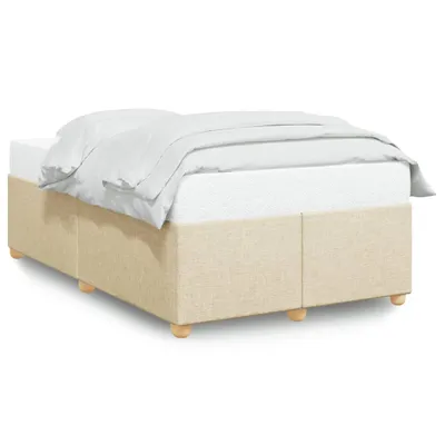 Produktbild von vidaXL Bettgestell ohne Matratze Creme 120x190 cm Stoff