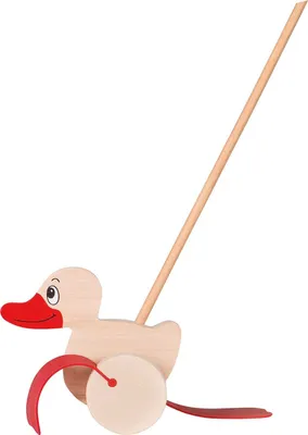 Produktbild von goki Schiebetier Ente natur/rot Holz 17x11x60cm