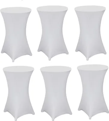 Produktbild von Stehtischhusse Stretch 6x Weiß 80cm