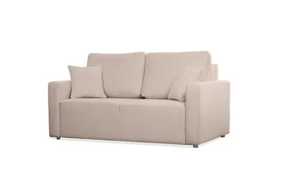 Produktbild von BETTSO 2-Sitzer-Sofa MIRA mit Schlaffunktion – Bequem, platzsparend und mit Bettzeugbehälter für zusätzliche Stauraum Beige
