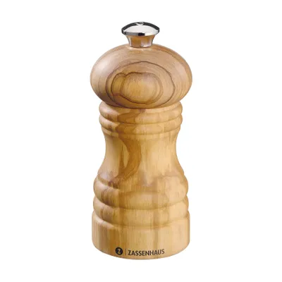 Obrázok produktu pre Mlynček na soľ Zassenhaus, Ø 5,5 x 12 cm, olivové drevo