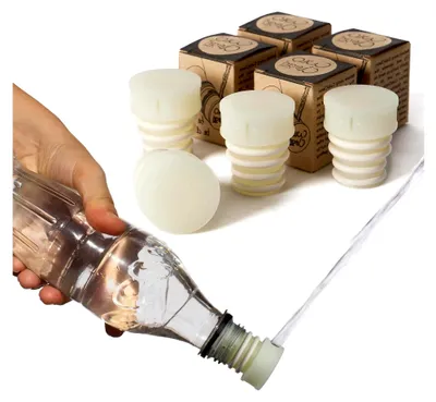 Produktbild von CuloClean Hand-WC-Bidet, tragbares Bidet, kompatibel mit jeder Plastikflasche, Sanitär- oder Reisedusche, Stöpsel (4 Stück leuchtet im Dunkeln)