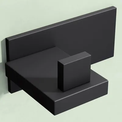 Produktbild von Mai & Mai Kleiderhaken 1 Stück Wandgarderobe Wandhaken aus Edelstahl Garderobenleiste Garderobenhaken 8cm Matt schwarz Stalo-06