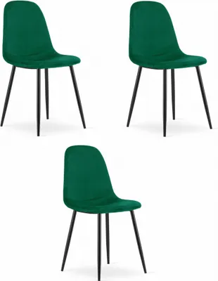 Obrázek produktu pro Židle COMO - tmavě zelený samet x 3