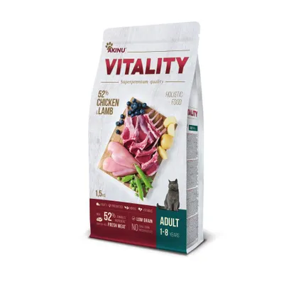 Produktbild von Akinu VITALITY Huhn & Lamm Granulat Katzenfutter 1,5 kg
