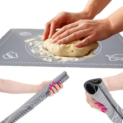 Produktbild von Matte Silikon Backmatte Teigmatte Backunterlage Kuchen Teig Ausrollmatte 40x60cm