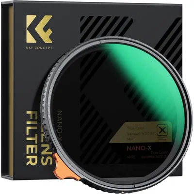 Immagine prodotto di Filtro ND variabile da 52mm, con densità ND2-32 (equivalente a 1-5 stop di diaframma), filtro ND a colori neutri