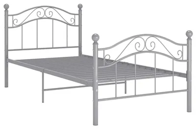 Immagine prodotto di Letto in metallo grigio 90x200 cm