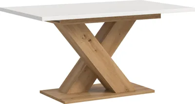 Produktbild von Kulissen-Esstisch >Motion< ausziehbar 190cm, weiß / artisan Nachbildung - 150/190x76x90cm (BxHxT)