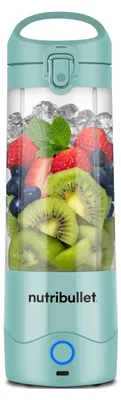 Produktbild von NutriBullet Portable, Sport-Mixer, 0,475 l, Pulsfunktion, Eis-Crusher, Blau