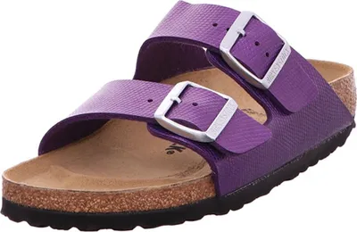 Zdjęcie produktu dla Birkenstock Damen Pantoletten Arizona BF 28486-37, 28486-38, 28486-39, 28486-40, 28486-41, 28486-42 BIR-1027765 błyszcząca jaszczurka acai 37