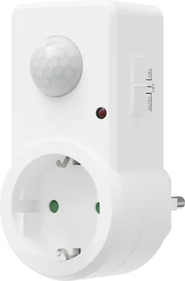 Produktbild von Oktaplex Sia Zwischenstecker Typ F mit Infrarot Bewegungsmelder Weiß