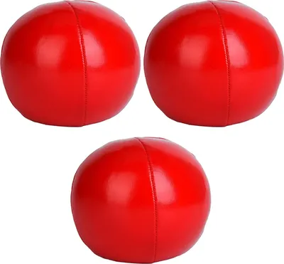 Produktbild von 3 Stück PolyurethanJonglierbälle Clown-Jonglierball-Set für Anfänger und Profis (rot)