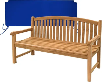 Produktbild von Gartenbank Bari Teak Massivholz 150 cm Blau