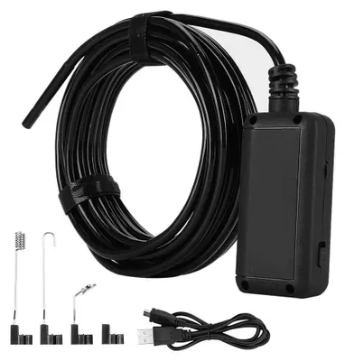 Productafbeelding van WiFi-Endoscoop - Inspectiecamera - HD-resolutie - Zwart - 5 MP - Video-inspectieapparaat - Geschikt voor Smartphones - 2 Meter