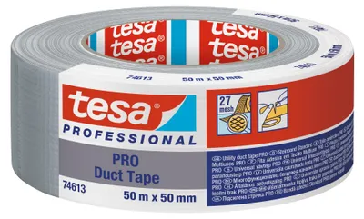 Produktbild von Tesa duct tape 74613 mattsilber 50m x 50mm mit PET-Gewebeträger