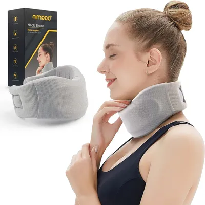 Image de NIMOOD Collier cervical orthopédique Support de nuque stable 42-48 cm