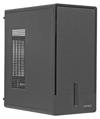 Imagen del producto de Nuwo Case Micro-ATX Mini Tower QK200, sin fuente de alimentación, compatible con MicroATX/Mini-ITX, USB 3.0 + Type-C, color /gris