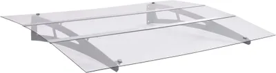 Immagine prodotto di Maison Exclusive - Tettoia per porta argento e trasparente 150x90 cm PET