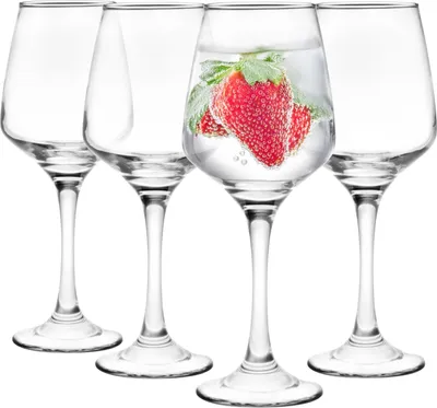 Produktbild von GLASMARK® transparente Weinglas 4-Set 300ml Große (max. 325ml) 4 Stück Rotweingläser Weinkelch Weinglas VINO auf Fuß - Hochwertige Qualität