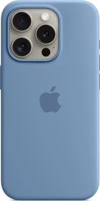 Produktbild von Originální silikonové pouzdro Apple iPhone 15 Pro, MagSafe, zimní modrá