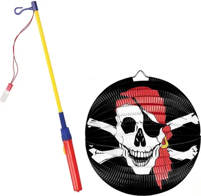 Produktbild von Halloween-Laterne Pirat inklusive Laternenstab