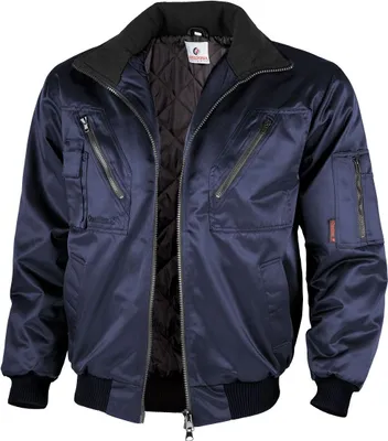Produktbild von Qualitex Pilotenjacke - wetterfeste Arbeitsjacke mit festem Steppfutter - ideal Übergangsjacke - in Farbe: marine - Herren: L - Damen: 44