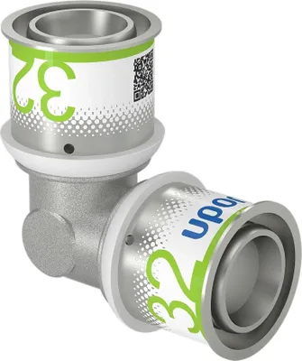 Zdjęcie produktu dla Uponor Winkel S-Press PLUS aus Messing, verzinnt 32x32mm
