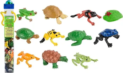 Produktbild von Safari 694804 Frösche und Schildkröten Toob Mini Spielfiguren - Set