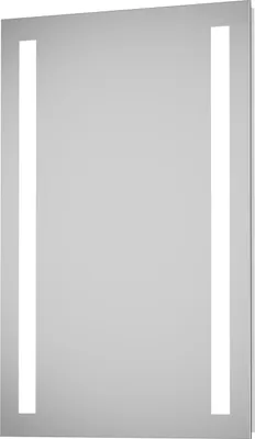 Produktbild von Badspiegel mit Beleuchtung Talos Light 50 x 70 cm Wandspiegel - LED Lichtausschnitte - hochwertiger Aluminiumrahmen mit Kippschalter - Lichtspiegel mit Lichtfarbe Neutralweiß - Badezimmerspiegel