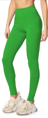 Produktbild von Merry Style Damen Lange Leggings aus Baumwolle MS10-198 (Grün,M)