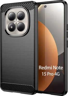 Produktbild von Xiaomi Redmi Note 15 Pro 4G Handy Tasche Carbon Hülle Schutzhülle Back Cover TPU Case Outdoor Bumper