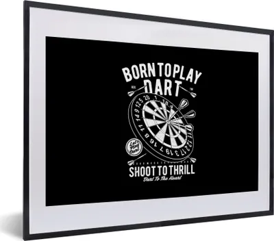Produktbild von MuchoWow® MuchoWow® Gerahmtes Poster Mancave - Dartscheibe - Darts - Vintage 40x30 cm - Poster mit zchwarzem Bilderrahmen - Bilderrahmen - Poster im Rahmen