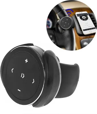 Produktbild von Auto Wireless Bluetooth Controller Handy Multimedia Multifunktionslenkrad Remote Controller mit Halter (Schwarz)