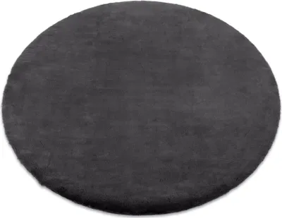 Produktbild von Teppich BUNNY Kreis grau IMITATION VON KANINCHENPELZ Grau rund 160 cm