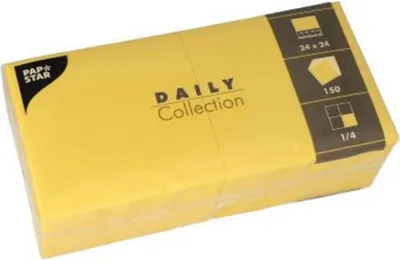Produktbild von PAPSTAR Servietten 24.0 x 24.0 cm 2-lagig gelb