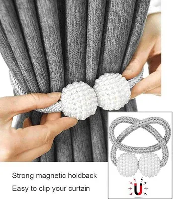 Produktbild von Famanu Vorhanghalter Magnetisch - Set 4 mit einzigartigem Design