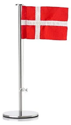 Produktbild von Zone Denmark Fahnenstange mit dänischer Flagge, Edelstahl, Rot-Weiß, 18 cm, 330197