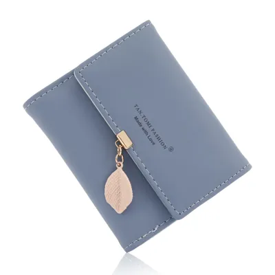 Produktbild von Mofut Geldbörse, Damen-Geldbörse,Blattkarten-Halter,kleine Mini-Kompakt-Geldbörse Münztasche mit Reißverschluss und ID-Fenster