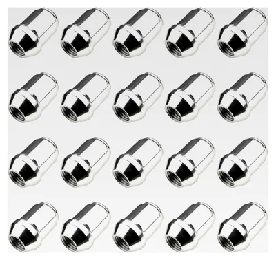 Produktbild von 20 Stück Zink Radmutter 1/2 Zoll 20 UNF 36mm Kegelbund für Aluminium- und Stahlfelgen