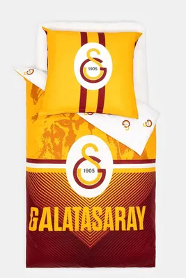 Produktbild von Galatasaray Bettwäsche-Set 2 teilig 135x200 + 80x80 cm, 100% Baumwolle, super weich, doppelseitig, Kinderbettwäsche für Jungen & Mädchen